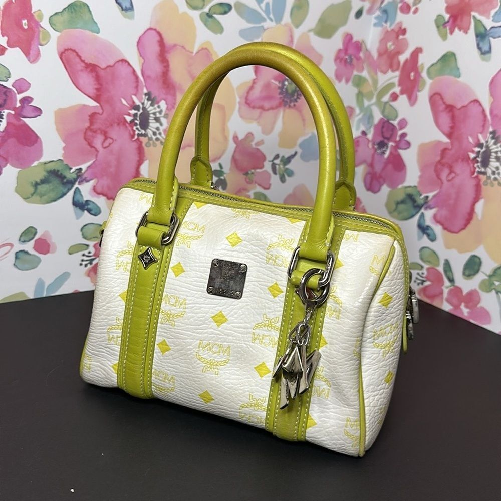 💯Authentic MCM Boston Handbag - Small🍀 - Picture 7 of 16